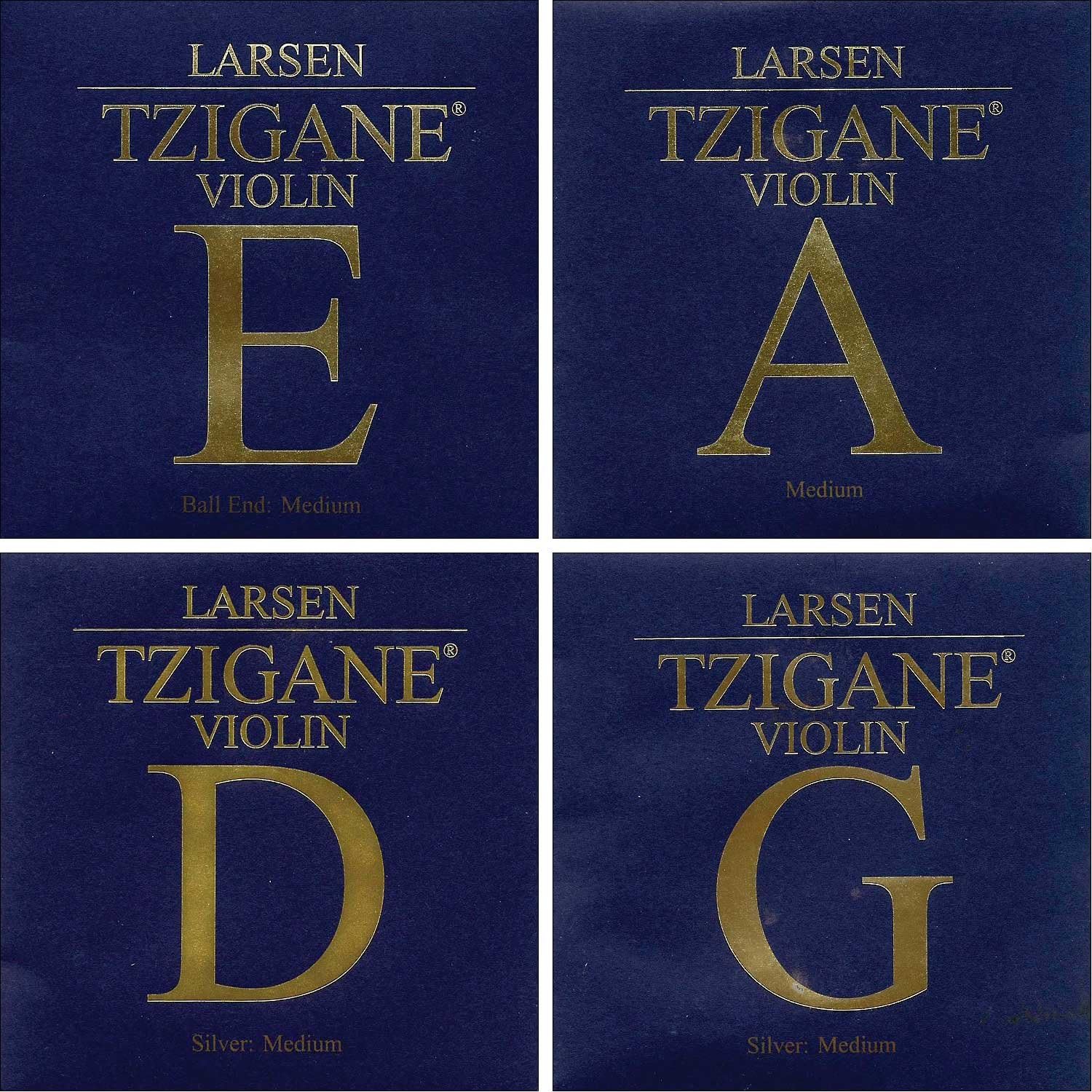 Larsen Tzigane Violin String Set- Medium (ball end)